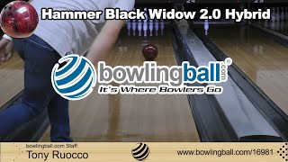 bowlingball.com Hammer Black Widow 2.0 Hybrid Bowling Ball Reaction Video Review