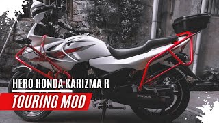 Touring mod for Hero Karizma R | Touring accessories and luggage racks | Motocosmo Builds