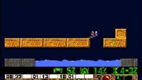 Lemmings Genesis/Mega Drive Walkthrough: Tricky Level 22