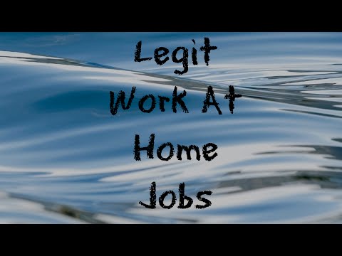 Legitimate Work At Home Jobs