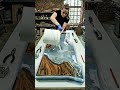 From Wood to Luxury River Table 😍✨ #ShortsSatisfying Epoxy Resin Table Build 🔥 #weekendwoodworker