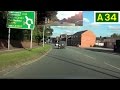 A34 West Road &amp; Clayton By-Pass, Congleton - Northbound Front View with Rearview Mirror