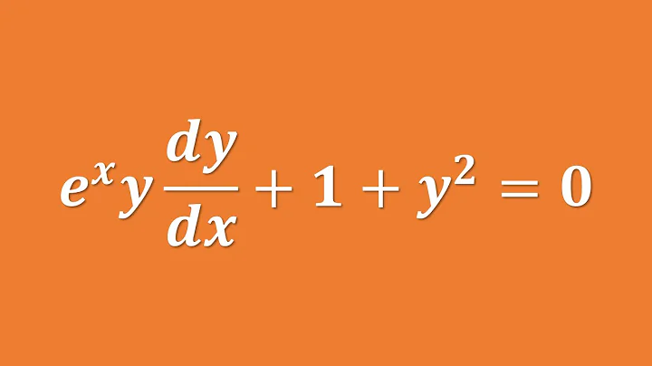 【詳細解題動畫】提要012：Solve exp(x) y dy/dx + 1 + y² = 0｜授課老師：中華大學土木系呂志宗特聘教授(4-2)