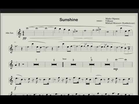 Sunshine - Club House music for saxophone (Backing track and score)