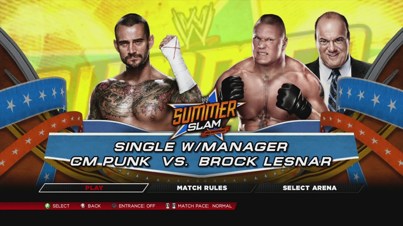 CM Punk vs. Brock Lesnar - Summerslam 2013 Re-enactment in ...