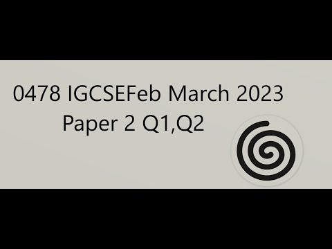 Guided solution Question No 1,2  IGCSE paper 2 Feb march 2023
