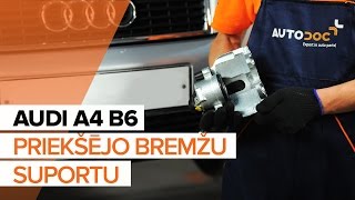 Kā un kad mainīt kreisais un labais Bremžu suports AUDI A4 (8E2, B6): video pamācības
