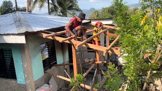 Windows finished and starting terrace @ Rosie’s - province life Philippines 🇵🇭