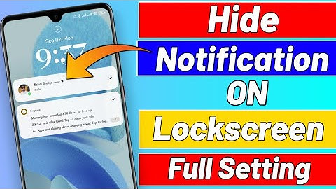 how to hide notification on lock screen any mobile | hide notification details on lock screen