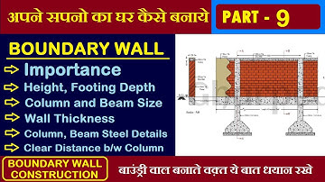 Boundary Wall Construction | Column and Beam Reinforcement Details | by Learning Technology