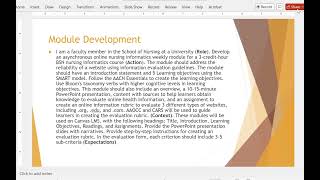 Demonstration of Using a Generative AI Tool to Create an Online Module