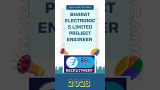 Unlock Your Career at BEL Project Engineer Job Vacancy ?? | Apply Now BELJobs shorts jobs2023