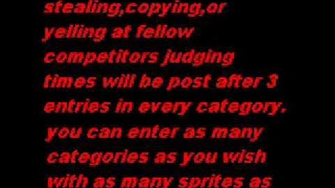 pokemon sprite contest (Closed sorry) and my new intro.