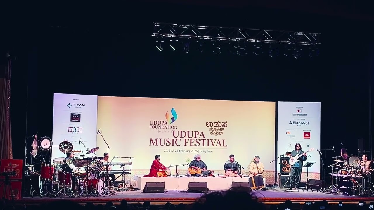 When Indian Classical Music meets Jazz Rock #fusionmusic #decoratedstage #udupamusicfestival2026