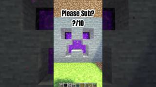 Minecraft Creeper Portal!💀 #shorts