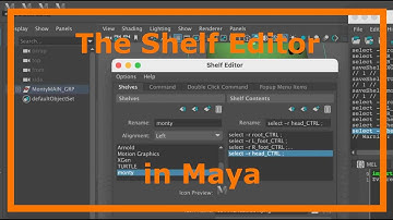 How to Use The Shelf Editor in Maya