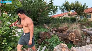 😍Do you like this lumberjack? Chinese fitness male model 'Wang Kaka'