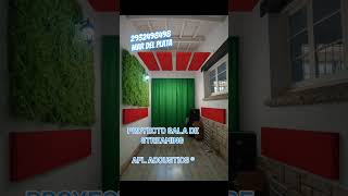 proyecto para armar una sala streaming con acondicionamiento Acústico adecuado.