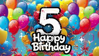 Happy Birt ay 5 Year Old Birt ay Kids Birt ay 5th Birt ay Party Screensaver Birt ay Background