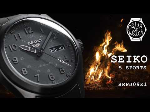 Seiko 5 Sports SRPJ09K1: The Ultimate Stealth Field Watch? | Hamilton Khaki Field Alternative? |  4k