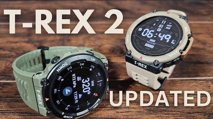 T-Rex 2 Amazfit - Updated 2023 - Long Battery Life - Military Green - Tan - DayDayNews