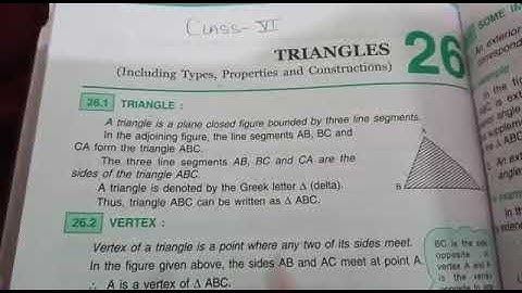 Ch-26 Triangles introduction-1 Class VI ICSE BOARD maths by love with mathematics