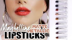 NEW Maybelline Matte Metallic Lipsticks! + Lip Swatches! 