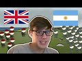 American Reacts to "The Falklands - MiniWars #1"