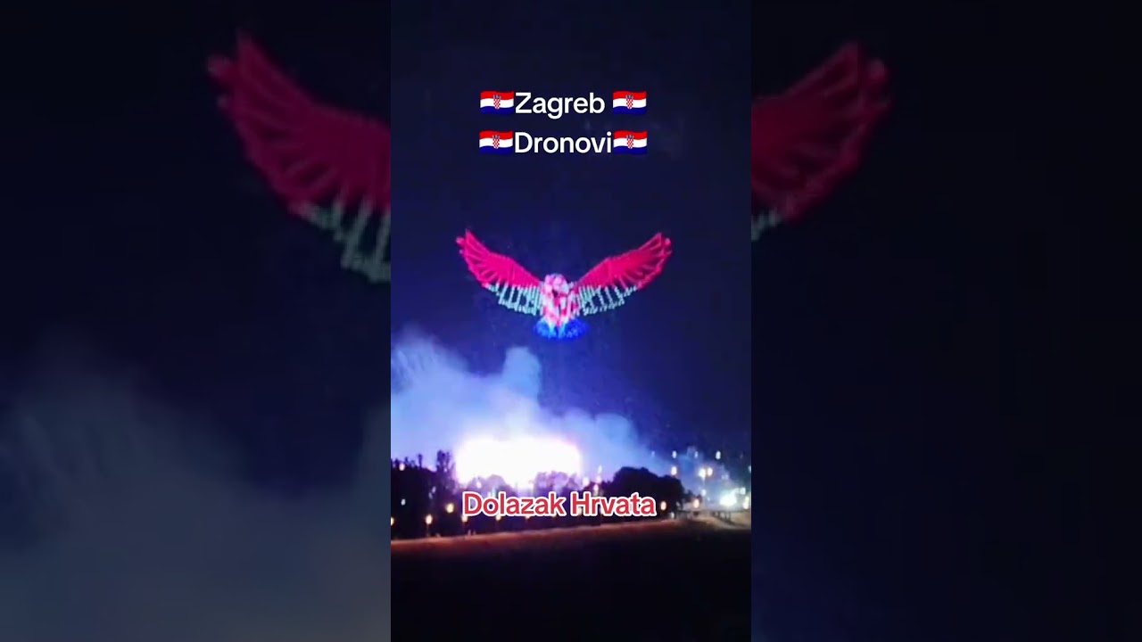 M.P Thompson Live Zagreb 05.07.2025 DRON SHOW dolazak Hrvata 