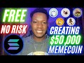 Create and launch $50,000 marketcap Solana memecoin for free in 5 minutes (No risk or investment)
