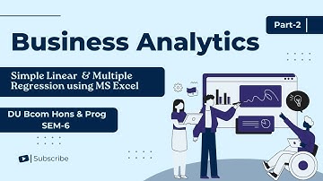 Business analytics Practical | Regression in Excel | Bcom Hons & Prog | SEM-6