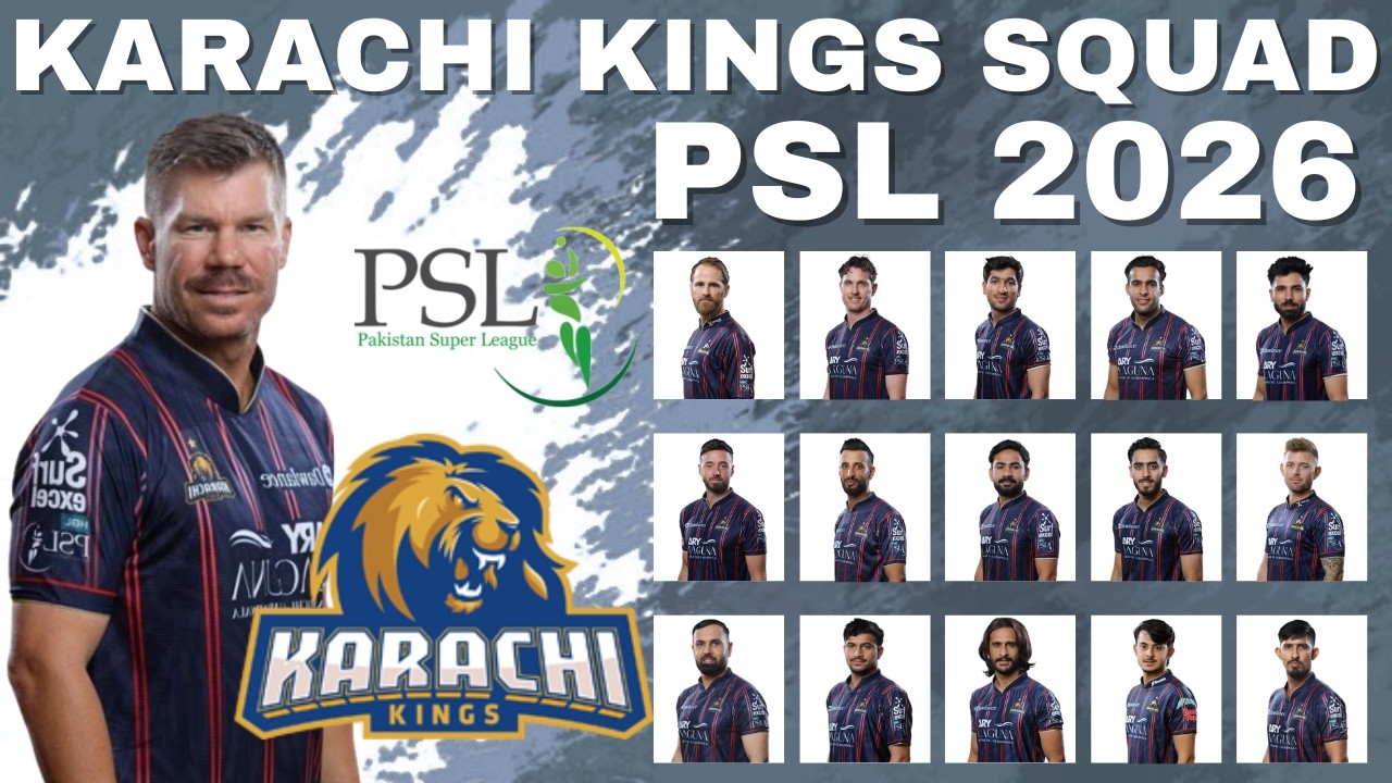 Karachi Kings squad 2026 | PSL 2026 Karachi Kings Squad | Karachi Kings squad PSL 2026