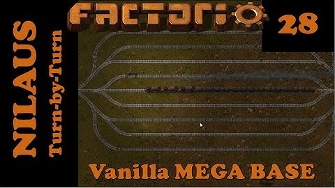 Factorio S7E28 - Train stacker for 9 trains for the MEGA BASE