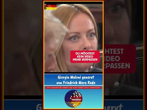 Video Giorgia Meloni ist von Friedrich Merz gelangweilt