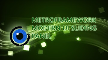 MetroFramework Modern UI Sliding Panel