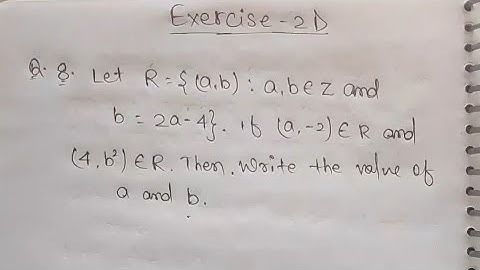 Relation  Ex 2 D / Q no 8/9/10 R S Aggarwal Class 11th Math