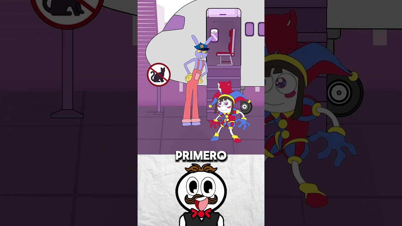 Jax no le deja abordar el avión a Catnap!!! Créditos: Toonpopi