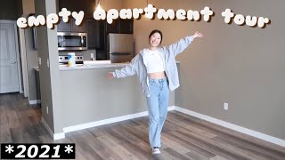 EMPTY 1 BEDROOM APARTMENT TOUR 2021 | Modern + New