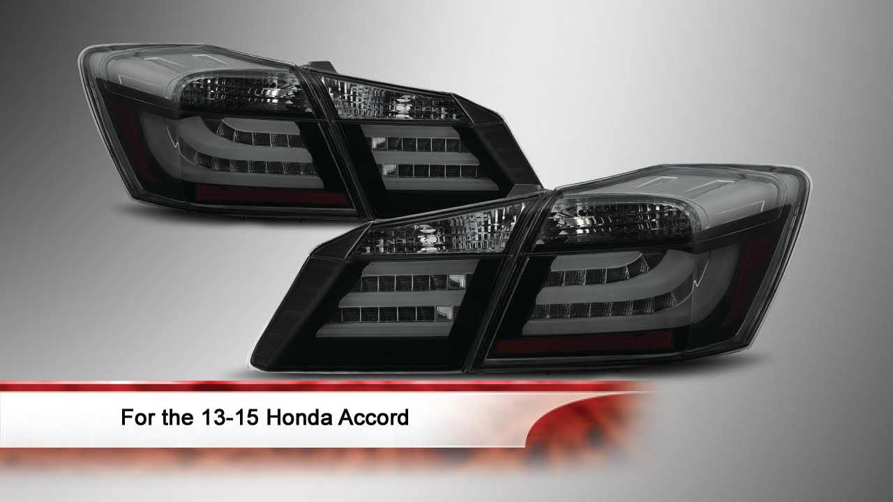 13-15 Honda Accord 4DR LED Tail Lights - YouTube