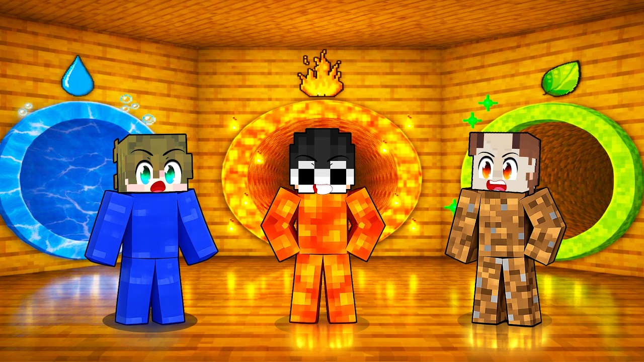 ELEMENTAL Tunnel Challenge in Minecraft... WHO WINS?!