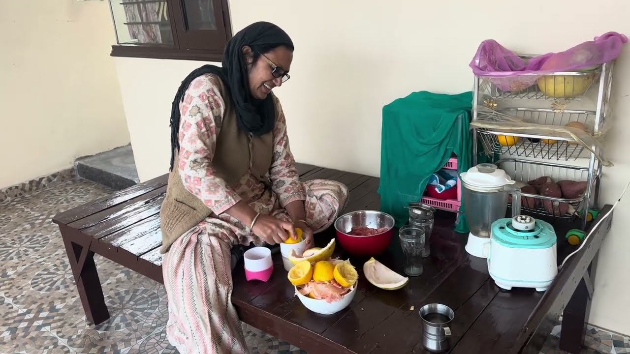 Сок и чаат из Чакотры | Крупнейший цитрусовый фрукт | Чаат из помело