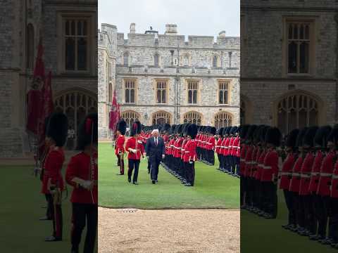 President Donald Trump Inspecting The Guard Of Honor With King Charles Donaldtrump Trump
