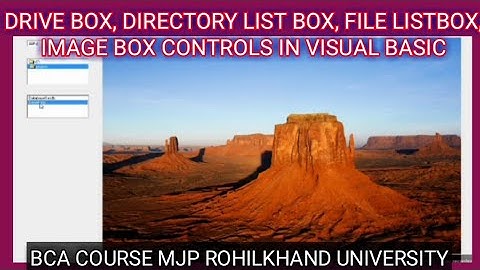 drive listbox directory listbox file listbox imagebox controls in visual basic mjpru bca course