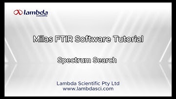 Milas FTIR Software Tutorial: Spectrum Search