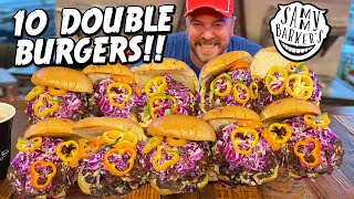 100oz Gourmet Double Smash Burger Challenge in Pensacola, Florida!!