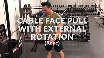 Cable Face Pull with External Rotation (Rope)
