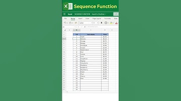 How To Use Sequence Function In Excel | #shorts #excel