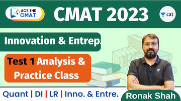 CMAT 2023 | I and E | Unit Test Analysis and Extra Practice Que | Ronak Shah