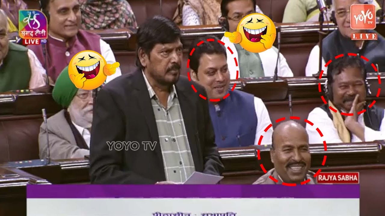 Ramdas Athwale Hillarious 😂😂Comedy Speech In Rajyasabha | Ramdas