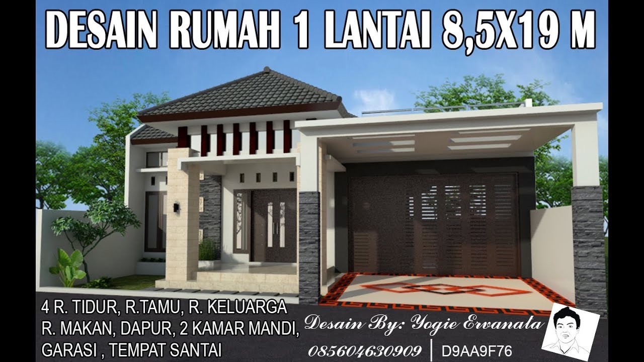 RUMAH MINIMALIS 85 X 19 Satu Lantai 4 Kamar Tidur YouTube